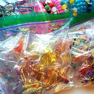 30 Mixed diy Bling Charms for jewelry making